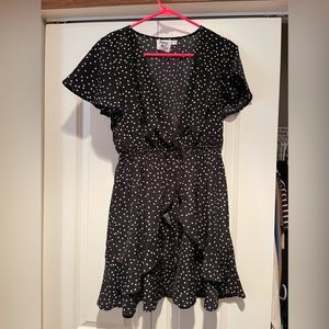 Princess Polly black polka dot dress